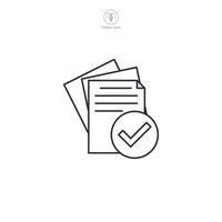 Audit checklist icon symbol illustration isolated on white background vector