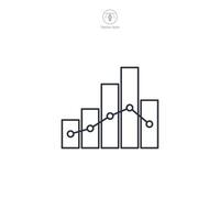 Graph icon symbol illustration isolated on white background vector