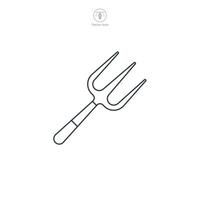 Pitchfork icon symbol illustration isolated on white background vector