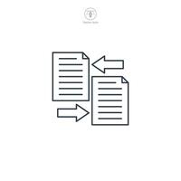 Data comparison icon symbol illustration isolated on white background vector