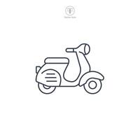 Scooter icon symbol illustration isolated on white background vector