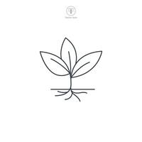Sprout icon symbol illustration isolated on white background vector