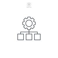 flow chart icon symbol illustration isolated on white background vector
