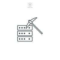 Data mining icon symbol illustration isolated on white background vector