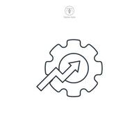 KPI. Key Performance Indicator icon symbol illustration isolated on white background vector