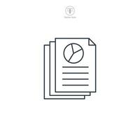 Data report icon symbol illustration isolated on white background vector