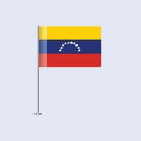 Isolated Venezuela Table Flag on Pole, Venezuelan Flag Design for Print and Web vector