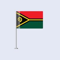 Isolated Vanuatu Table Flag on Pole, Vanuatuan Flag Design for Print and Web vector