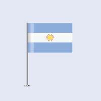 Isolated Argentina Table Flag on Pole, Argentine Flag Design for Print and Web vector