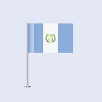 Isolated Guatemala Table Flag on Pole, Guatemalan Flag Design for Print and Web vector