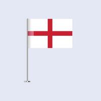 Isolated England Table Flag on Pole, English Flag Design for Print and Web vector