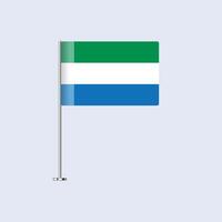 Isolated Galapagos Islands Table Flag on Pole, Galapagos Flag Design for Print and Web vector