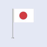 Isolated Japan Table Flag on Pole, Japanese Flag Design for Print and Web vector