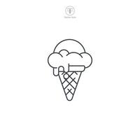 Ice Cream Cone icon theme symbol illustration isolated on white background vector