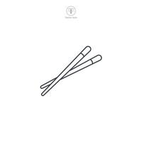 Chopsticks icon theme symbol illustration isolated on white background vector