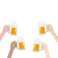 People clinking beer glasses. png