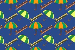 Brighten up your projects with this vibrant autumn-themed umbrella pattern. Perfect for seasonal designs and creative projects. vector