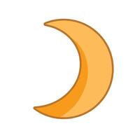 half moon is isolated on the white background vector