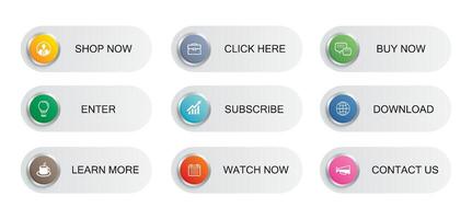9 button data infographics rectangle layout paper template. Illustration business abstract background. vector