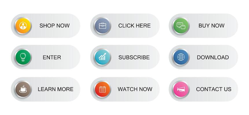 9 button data infographics rectangle layout paper template. Illustration business abstract background.