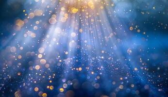 Blue tyndall effect background photo