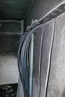 Electrical Cables in a Basement After a Fire photo