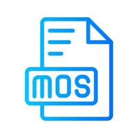 Mos Document file gradient icon. format file type icons symbol, Extension, type data, illustration. vector