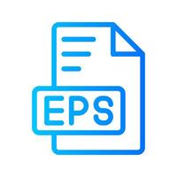 Eps Document file gradient icon. format file type icons symbol, Extension, type data, illustration. vector