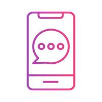Chat gradient icon. bubble, communication and business symbol. perfect for interfaces, websites, UI and mobile apps. vector