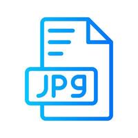 Jpg Document file gradient icon. format file type icons symbol, Extension, type data, illustration. vector