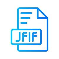 Jfif Document file gradient icon. format file type icons symbol, Extension, type data, illustration. vector
