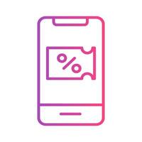 Coupon gradient icon. shop, ticket, discount and business symbol. perfect for interfaces, websites, UI and mobile apps. vector