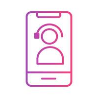 Customer service gradient icon. support, faq, and business symbol. perfect for interfaces, websites, UI and mobile apps. vector