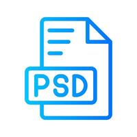 Document file gradient icon. format file type icons symbol, Extension, type data, vector