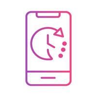 24 hour gradient icon. symbol icons transport, commerce and business. perfect for interfaces, websites, UI and mobile apps. vector