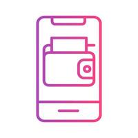 Wallet gradient icon. payment, shop, and business symbol. perfect for interfaces, websites, UI and mobile apps. vector