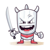 cartoon character of a knight holding a sword png