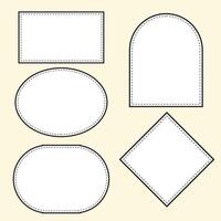 Simple and geometric frames line for element, label and illustration vector
