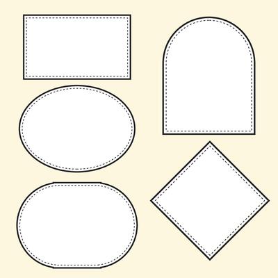 Simple and geometric frames line for element, label and illustration