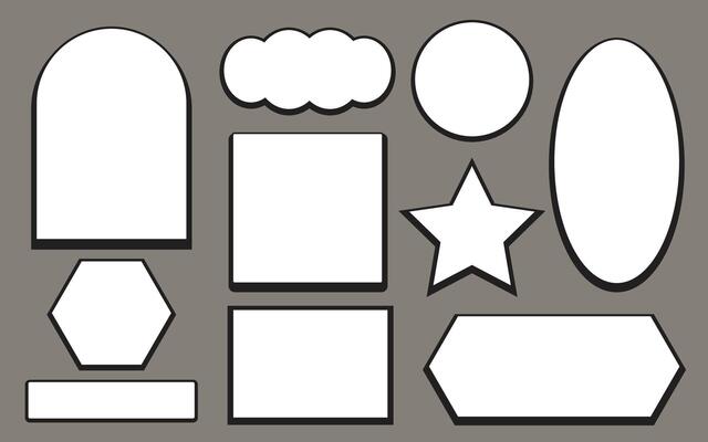 Simple and geometric frames line for element, label and illustration