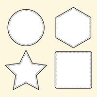 Simple and geometric frames line for element, label and illustration vector
