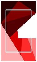 Vertical red polygonal background with empty space for banner, poster, wallpaper, advertisement, business presentation or poster and banner vector