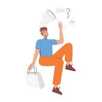 Get discount illustration designed in flat style vector