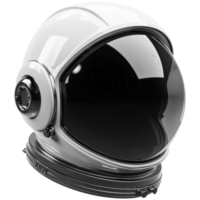 Close-up futuristic astronaut helmet with space reflection on visor png