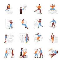 Set of Shopping Offers Flat Illustrations vector