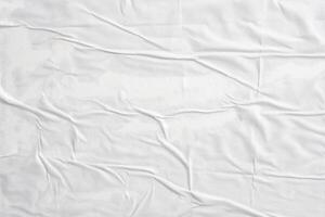 white crumpled and creased paper poster texture background photo