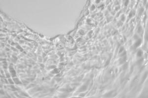 Abstract white transparent water shadow surface texture natural ripple background photo