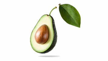 Falling avocado isolated on transparent background png