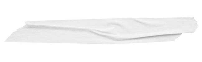 White adhesive paper tape isolated on white background photo