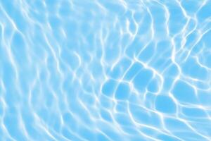 Abstract transparent water shadow surface texture natural ripple on blue background photo
